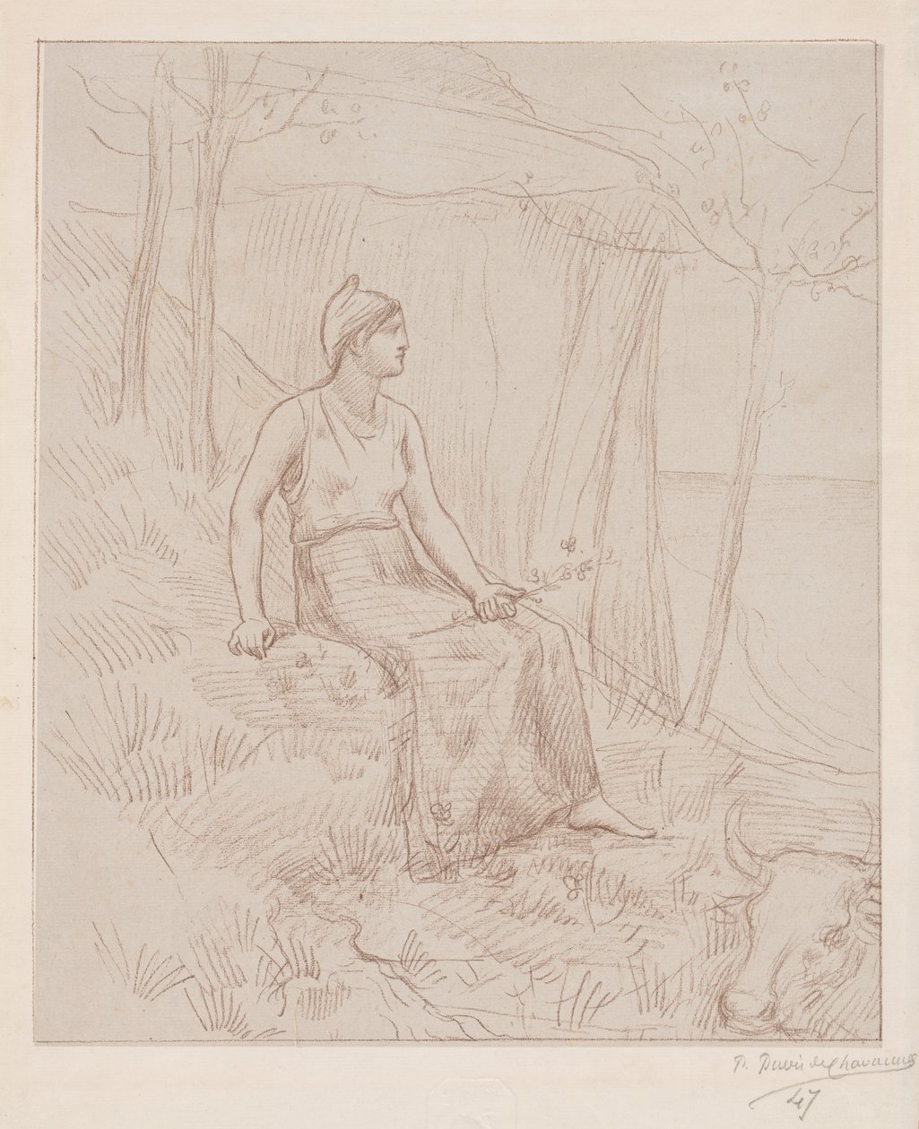 Normandië door Pierre Puvis de Chavannes
