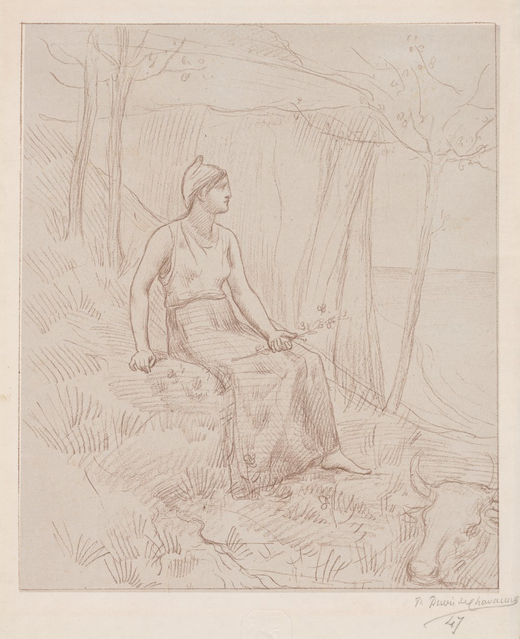 Normandië door Pierre Puvis de Chavannes