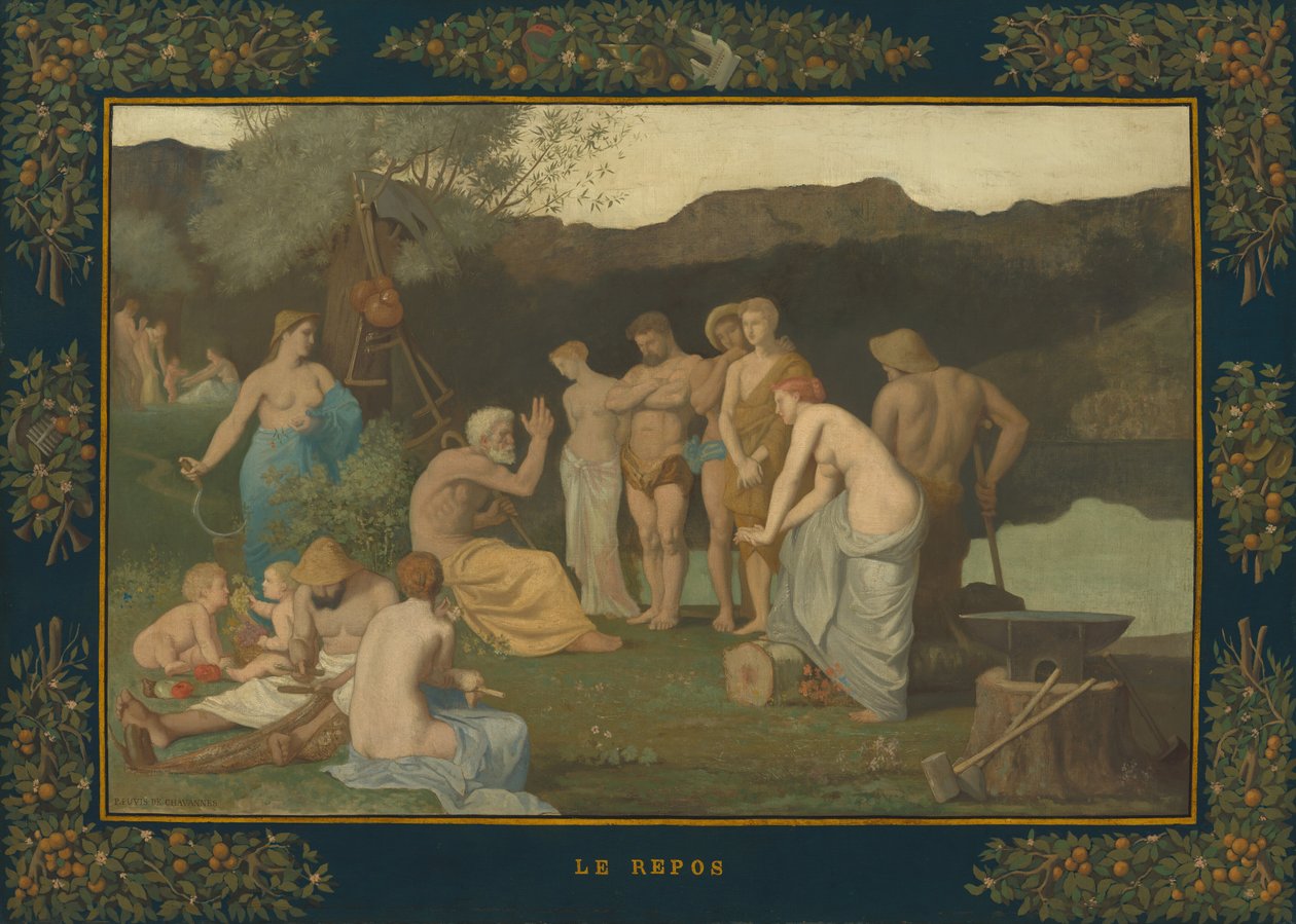 Rust, ca. 1863 door Pierre Puvis de Chavannes
