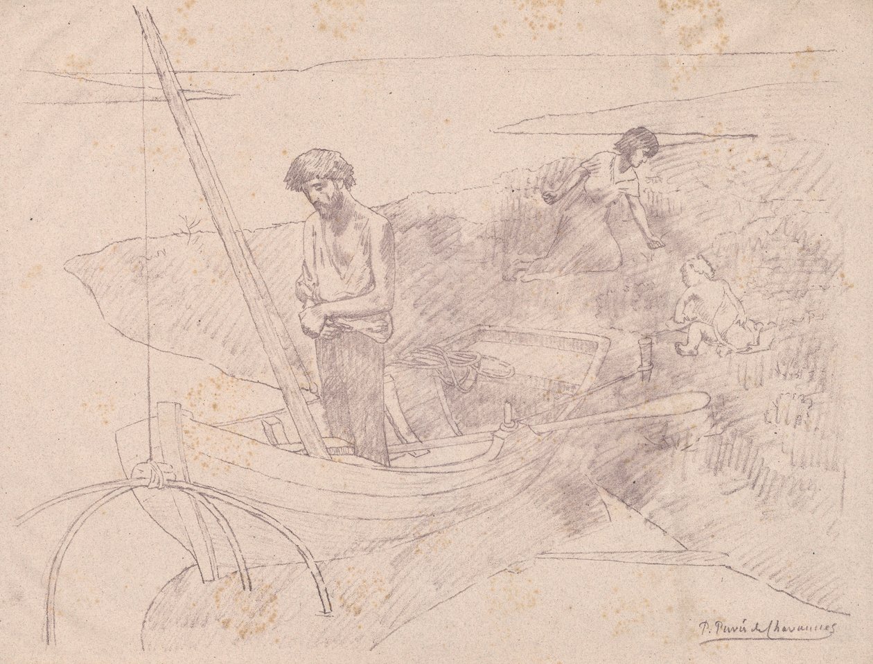 De arme visser door Pierre Puvis de Chavannes