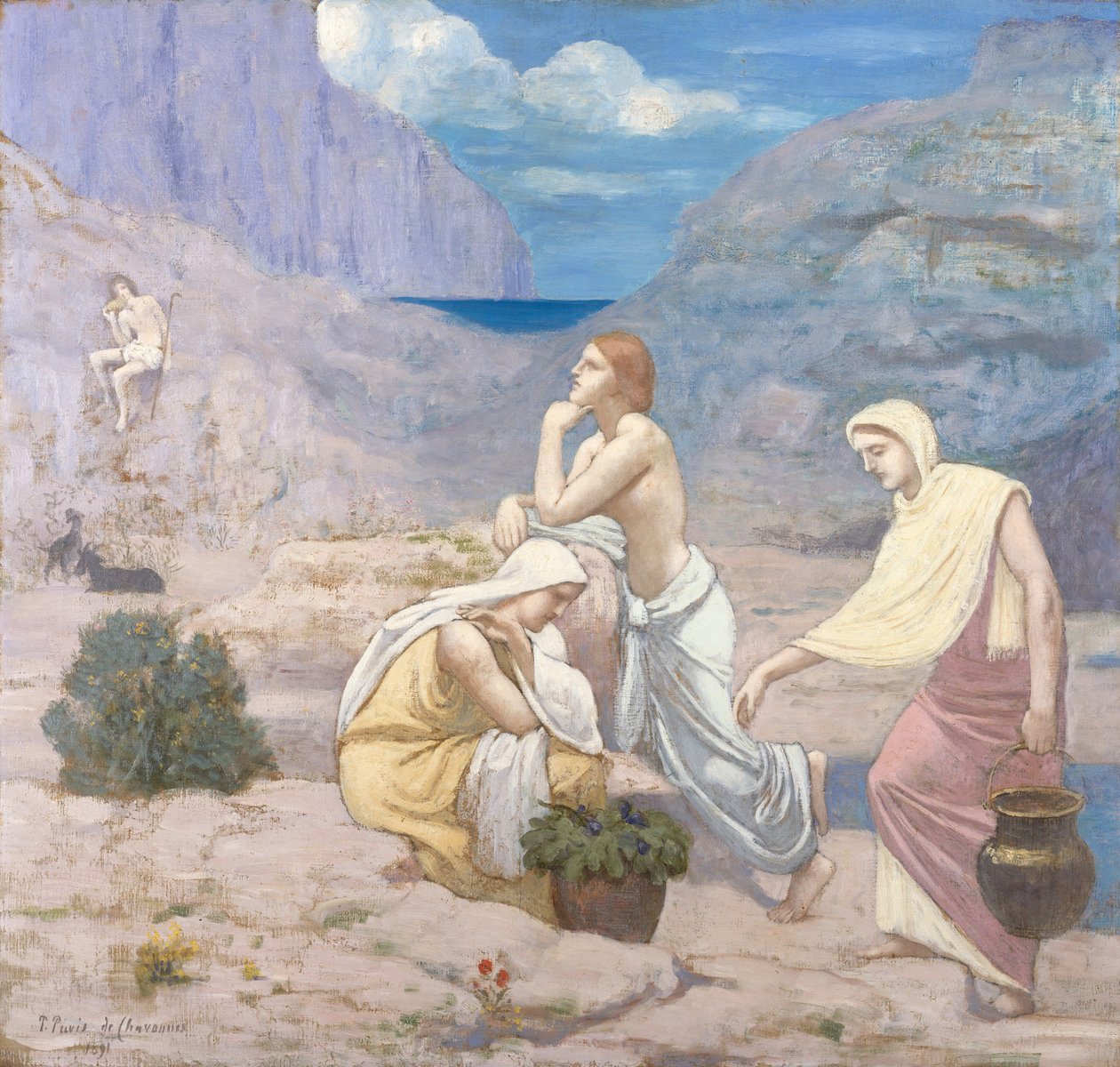 Het lied van de herders, 1891 door Pierre Puvis de Chavannes
