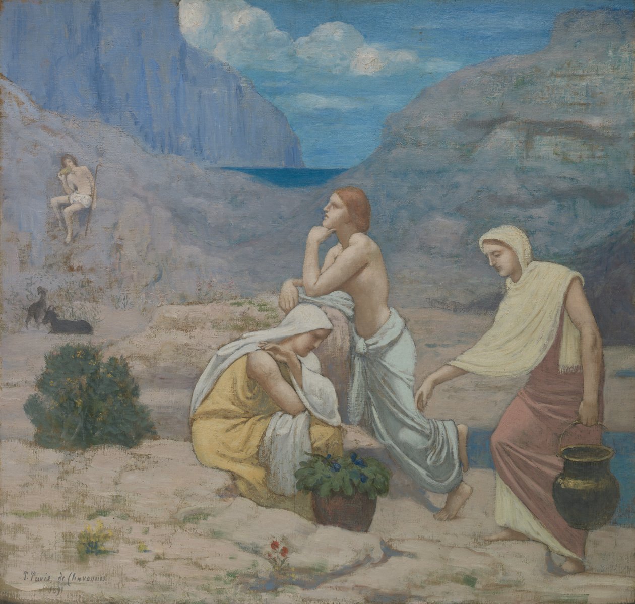 Het lied van de herders, 1891 door Pierre Puvis de Chavannes