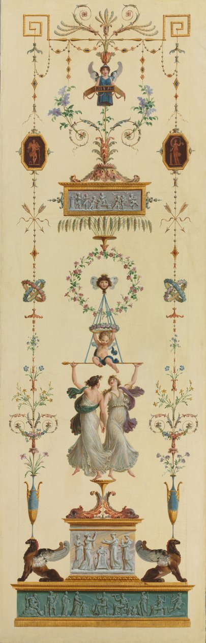 Decoratief Paneel, 1790s door Pierre Rousseau