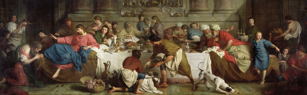 Diner in het Huis van Simon, 1737 door Pierre Subleyras
