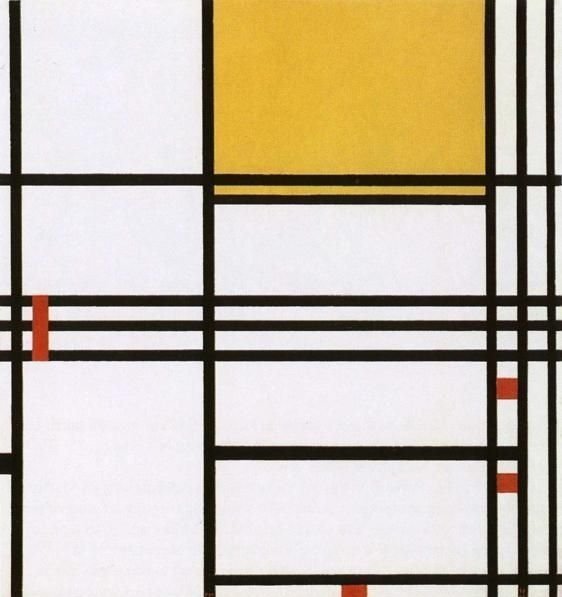 Compositie met Zwart door Piet Mondrian