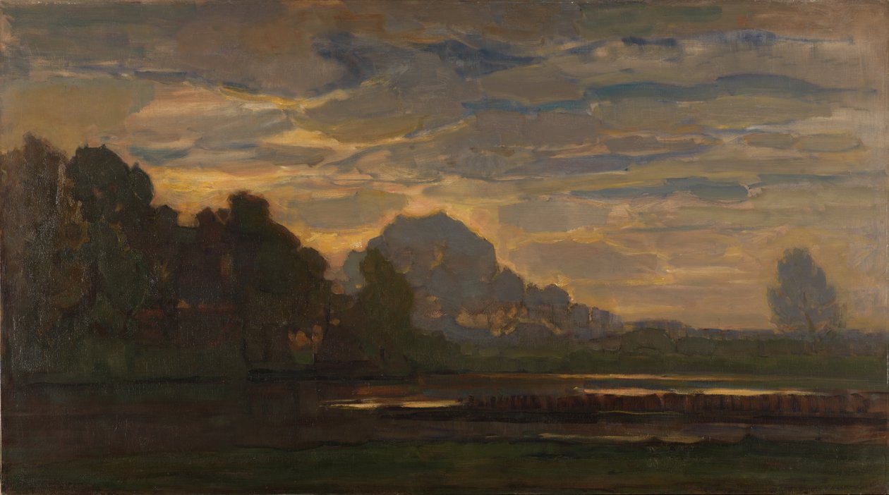 Veen bij Saasveld (grote versie) ca. 1907 door Piet Mondrian
