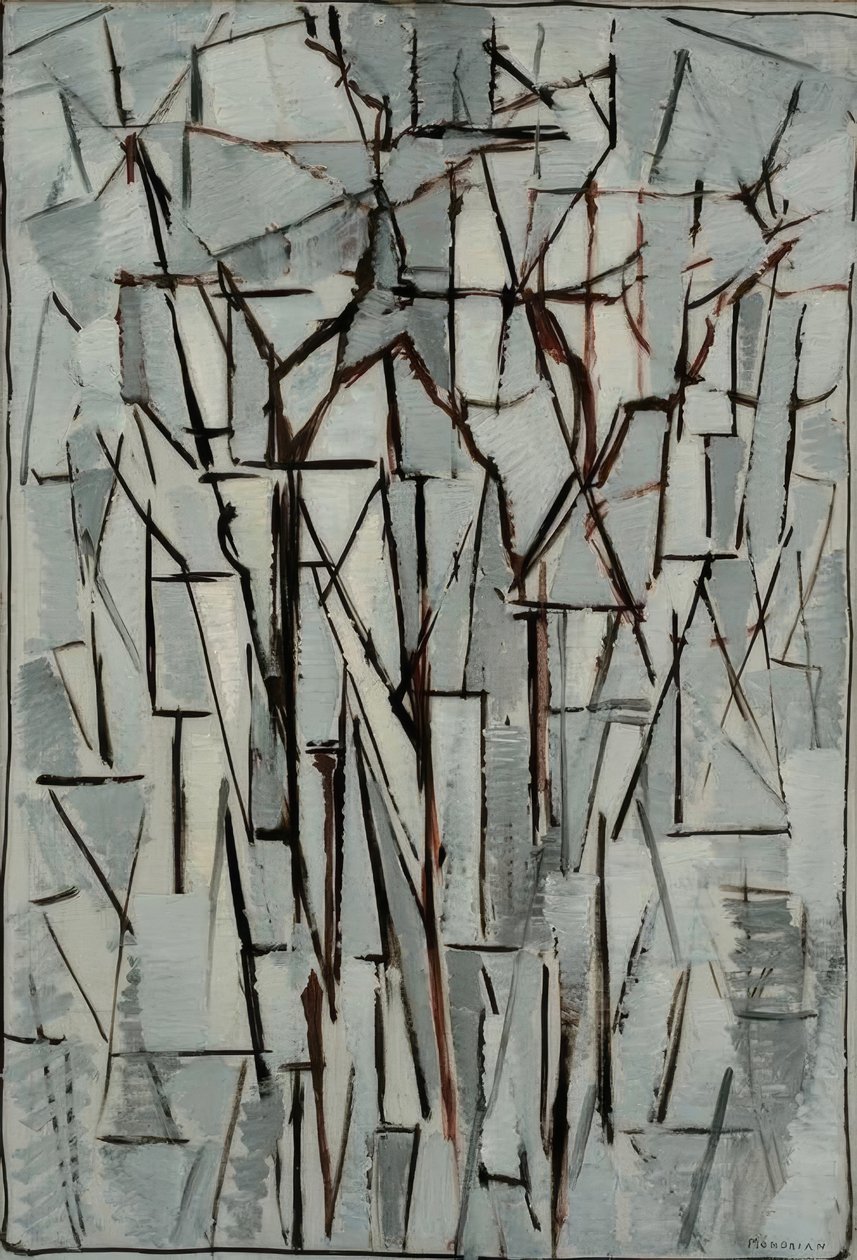 Compositie bomen II door Piet Mondrian