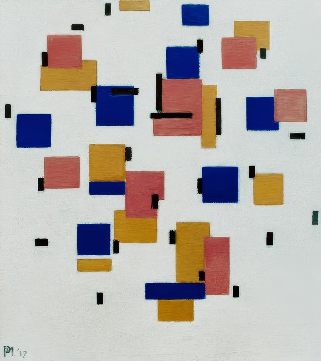 Compositie in Kleur B door Piet Mondrian