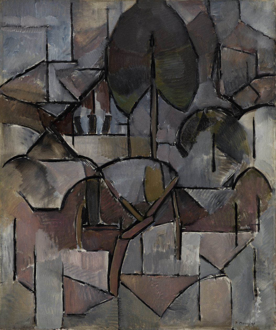 Landschap met Bomen, 1912 door Piet Mondrian