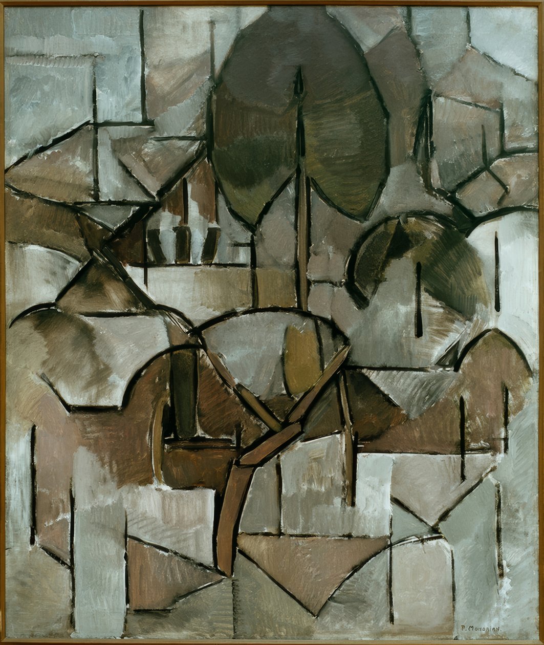 Landschap met Bomen door Piet Mondrian