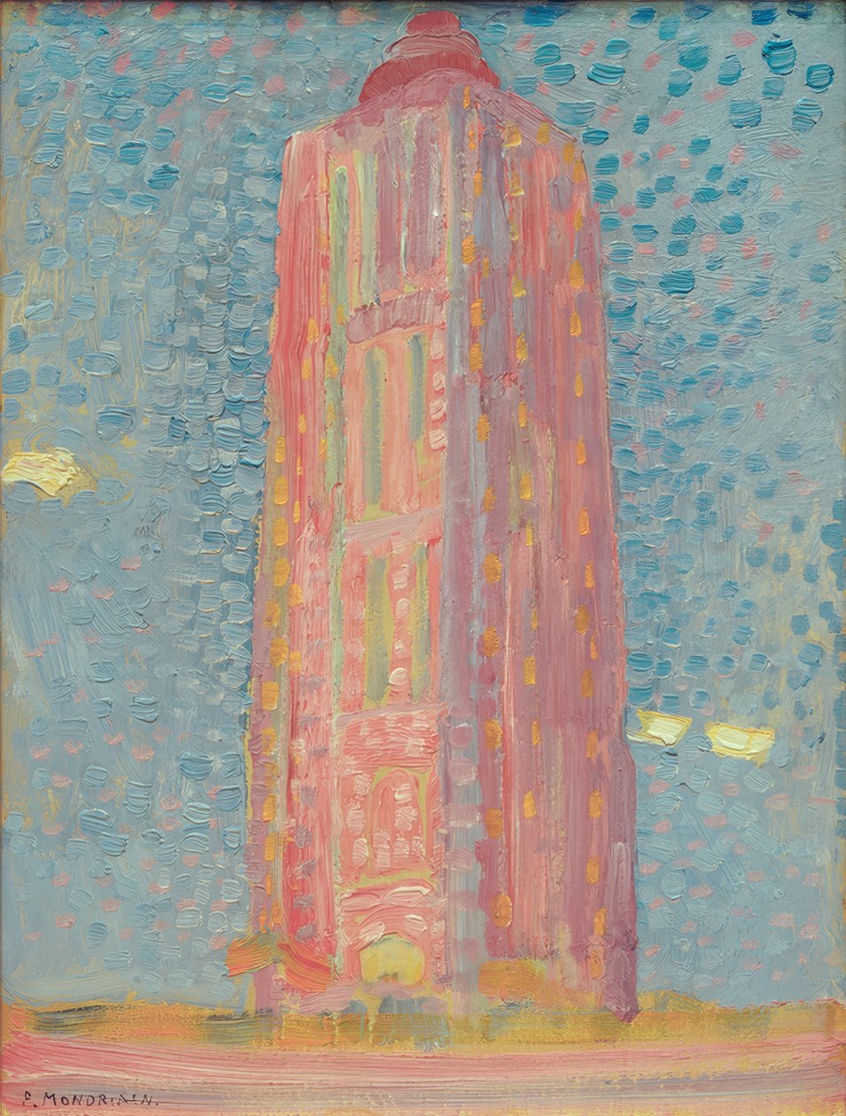 Vuurtoren bij Westkapelle door Piet Mondrian