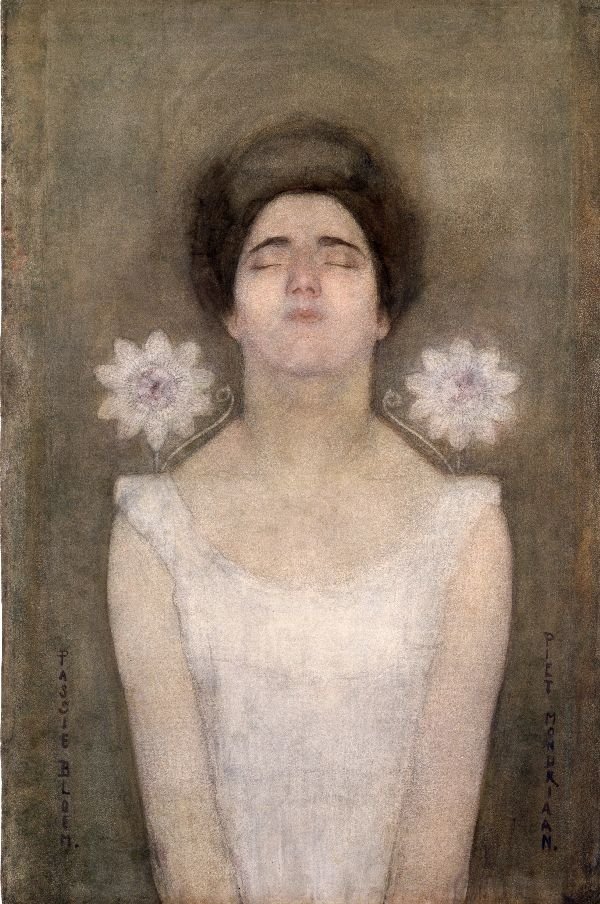 Passiebloem door Piet Mondrian