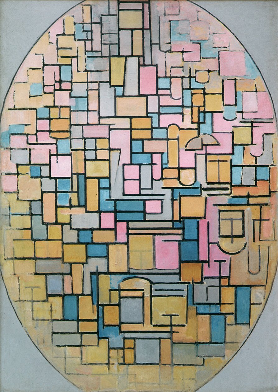 Tableau III: Compositie in Ovaal door Piet Mondrian