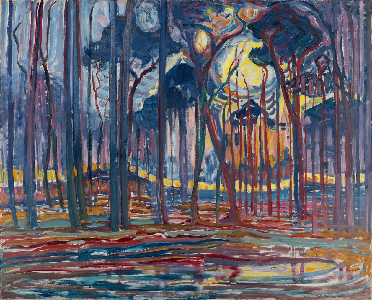 Bossen bij Oele, 1908 door Piet Mondrian