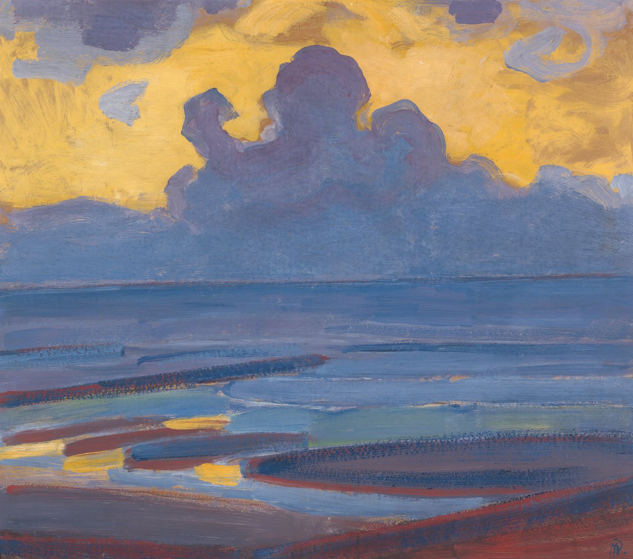 Aan Zee door Piet Mondrian