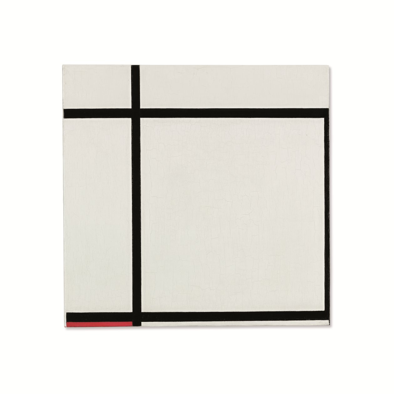 Compositie II, met rood door Piet Mondrian