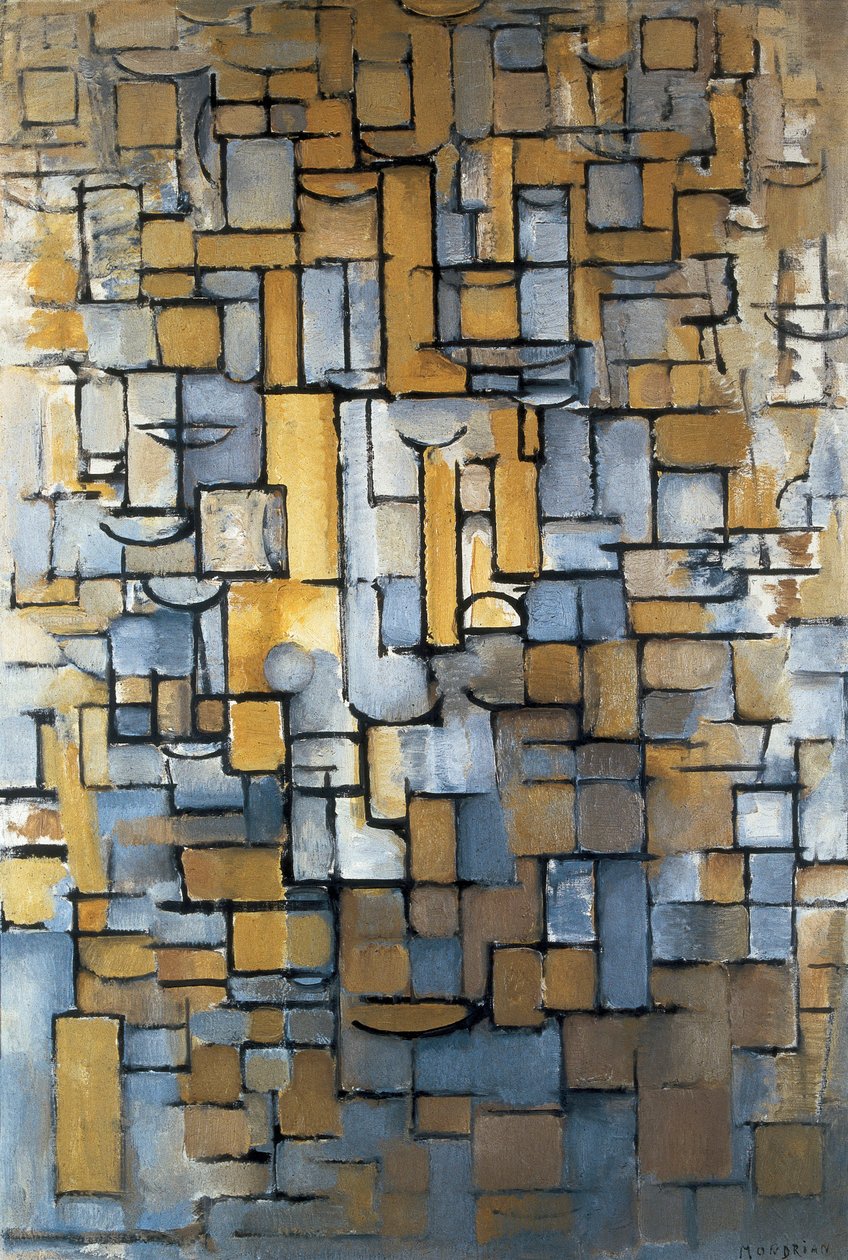 Compositie XIV door Piet Mondrian