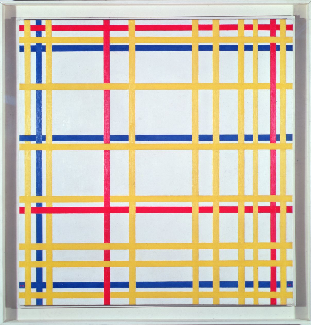 New York City I door Piet Mondrian
