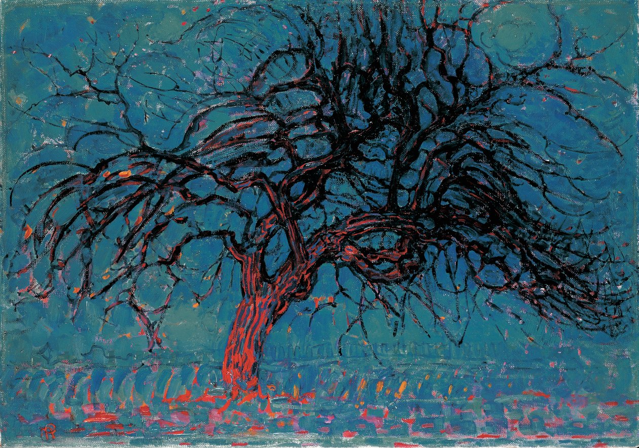 Rode boom door Piet Mondrian