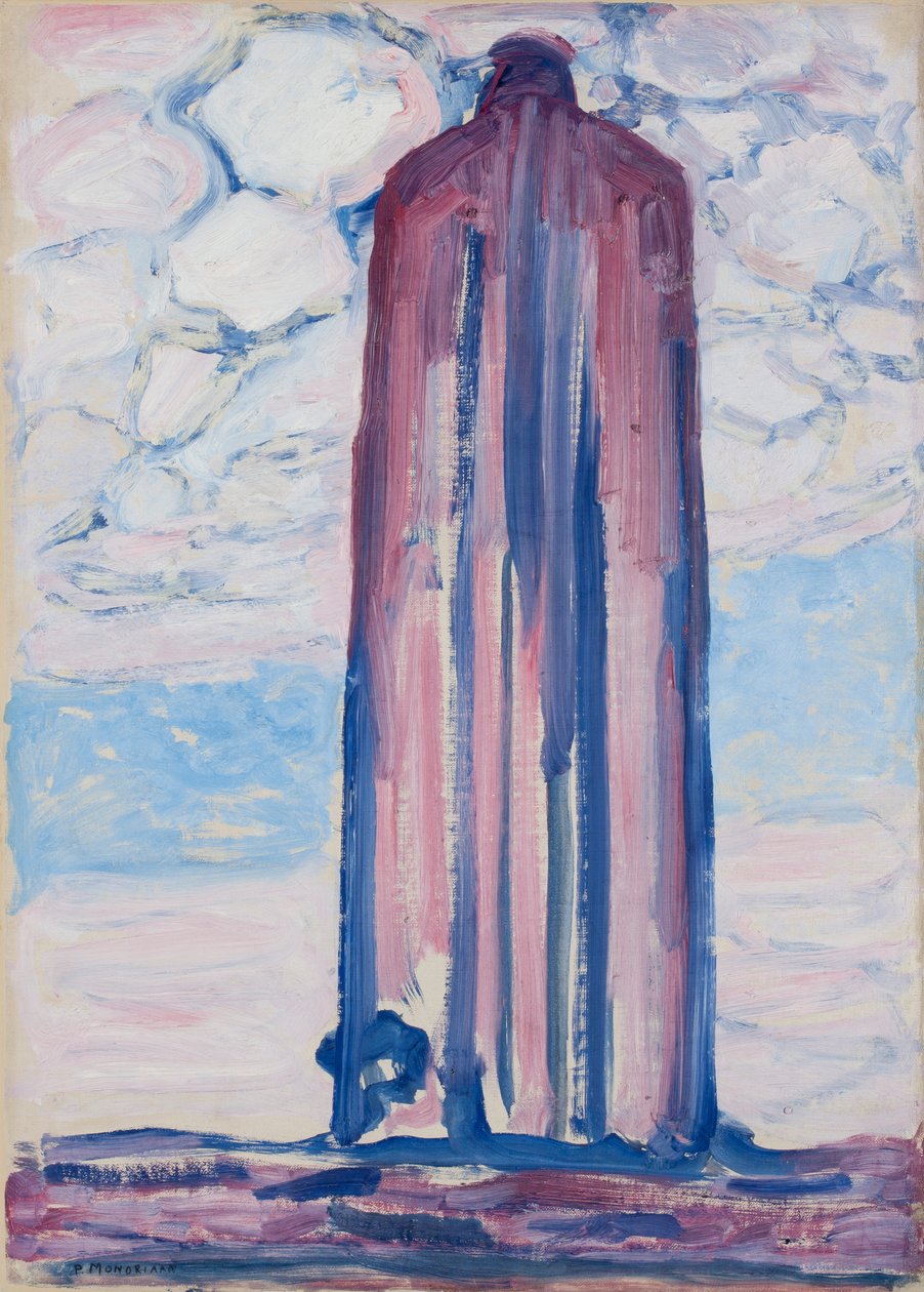 De vuurtoren van Westkapelle, 1908 door Piet Mondrian