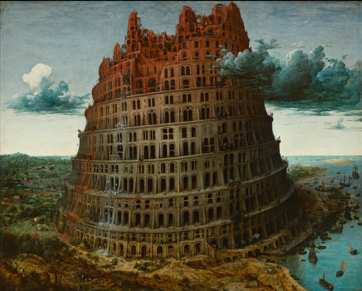 De toren van Babel (Rotterdam) door Pieter Bruegel the Elder