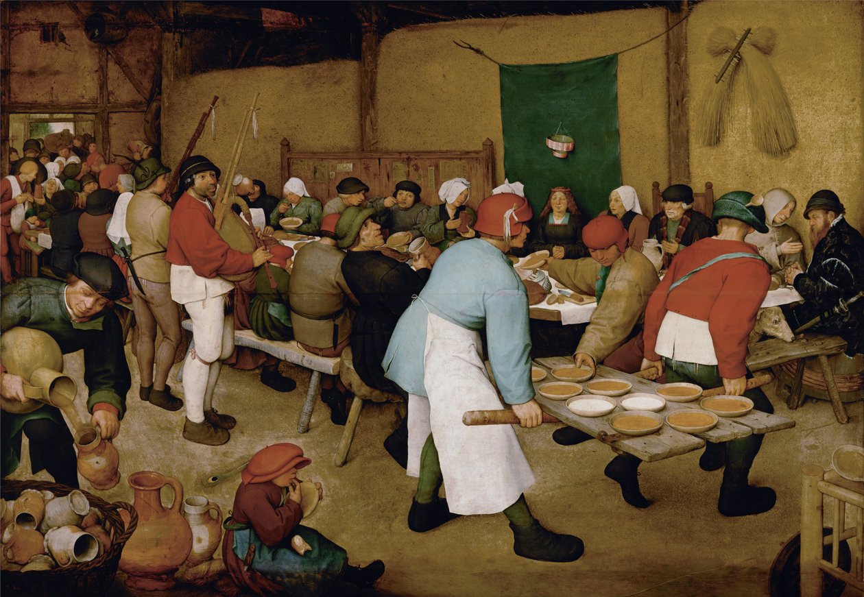 De Boerenbruiloft door Pieter Bruegel the Elder
