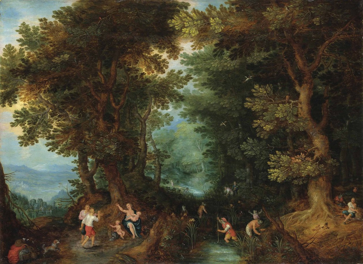Latona Veranderde de Lycische Boeren in Kikkers door Pieter Brueghel the Younger