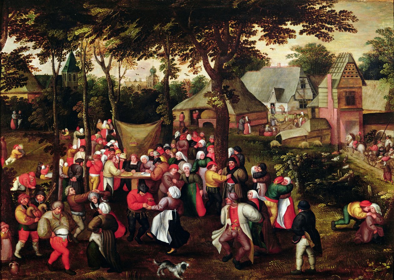 Bruiloftsfeest door Pieter Brueghel the Younger