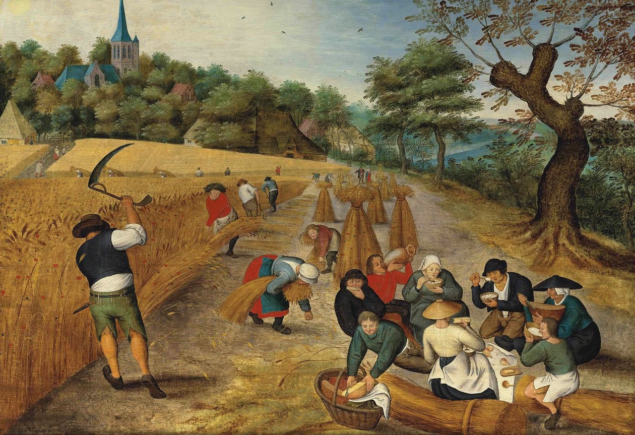 Zomer, Oogster door Pieter Brueghel the Younger