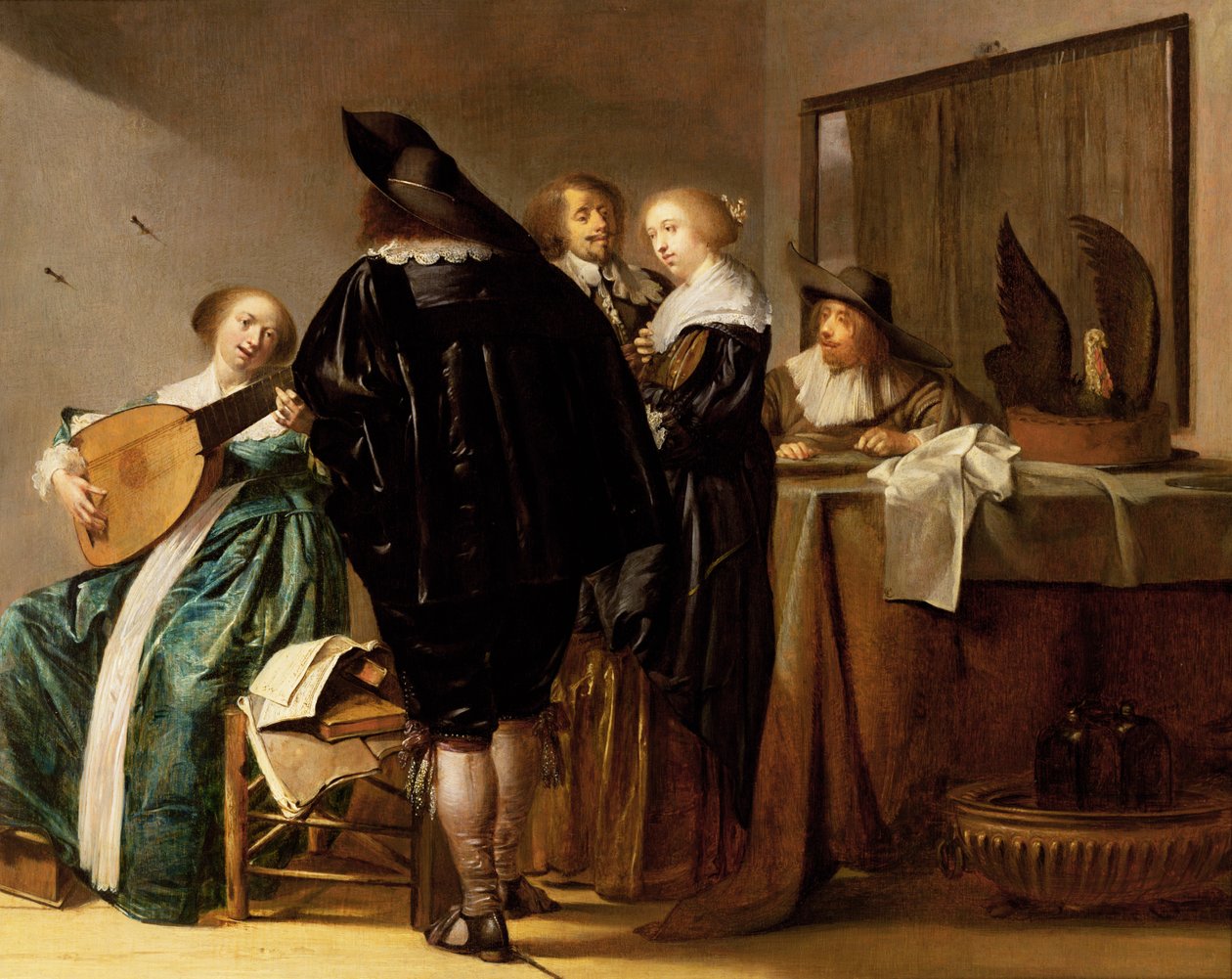 Een Elegante Gezelschap in een Interieur door Pieter Codde