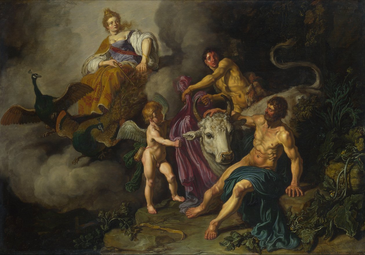 Juno ontdekt Jupiter met Io door Pieter Lastman