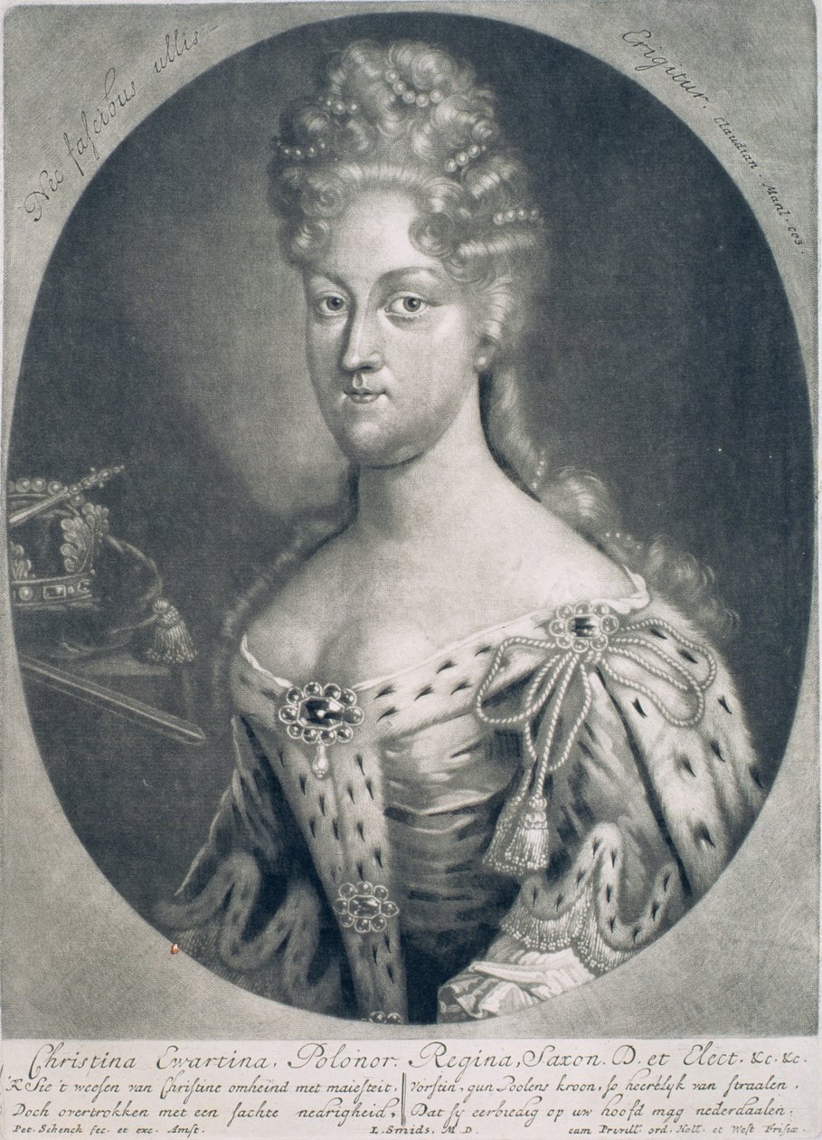 Christine Eberhardyn (geb.1671) 1697 door Pieter Schenk