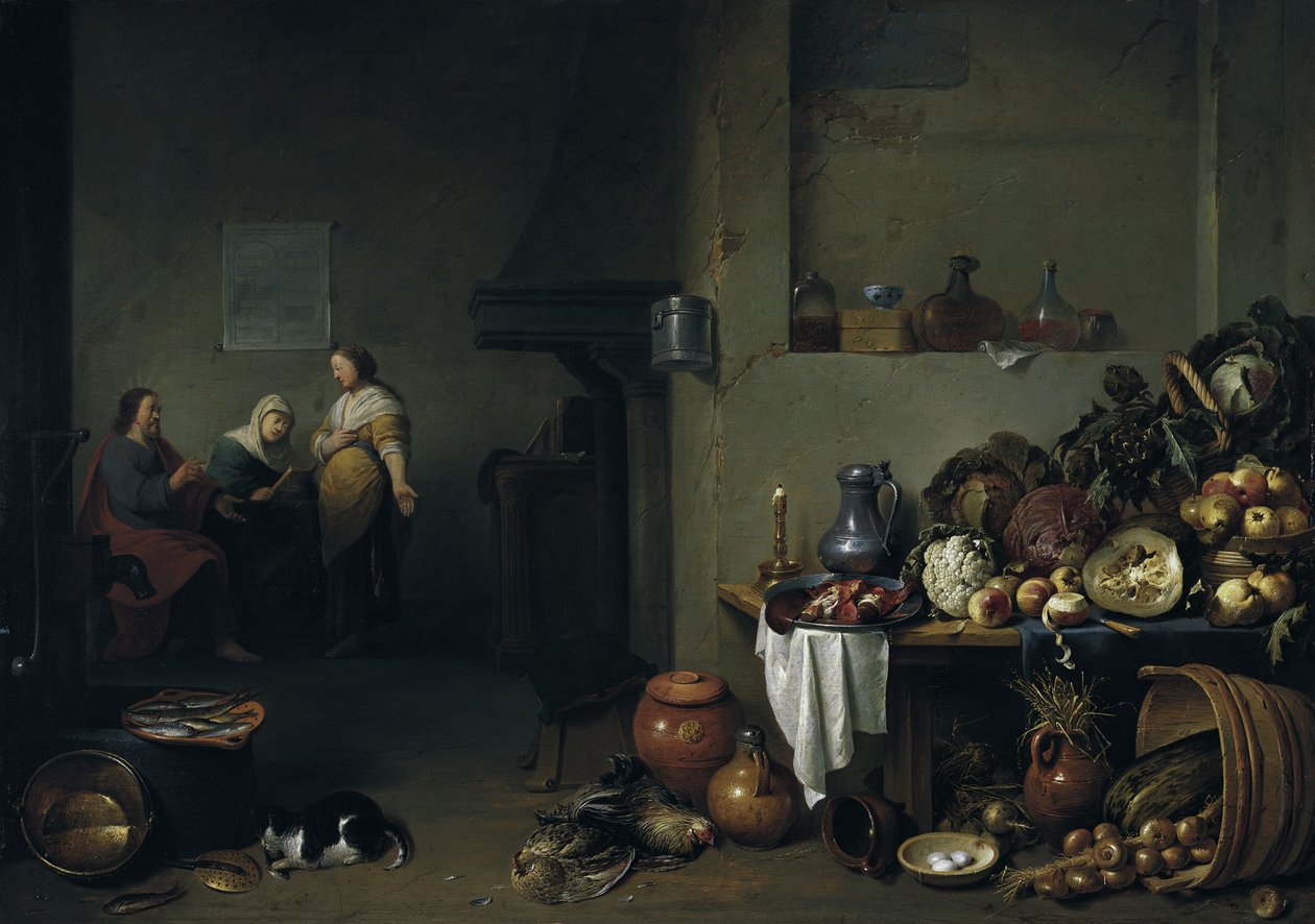 Christus bij Maria en Martha door Pieter de Bloot