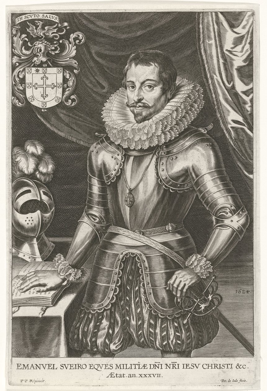 Portret van Emanuel Sueyro, 1624 door Pieter de Jode