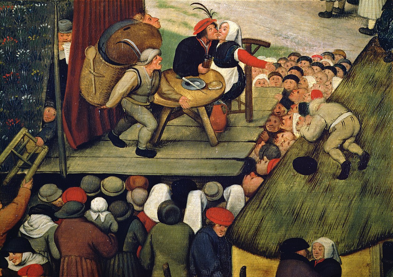 Kermis met een theatrale voorstelling, c.1600 (detail) door Pieter Brueghel the Younger