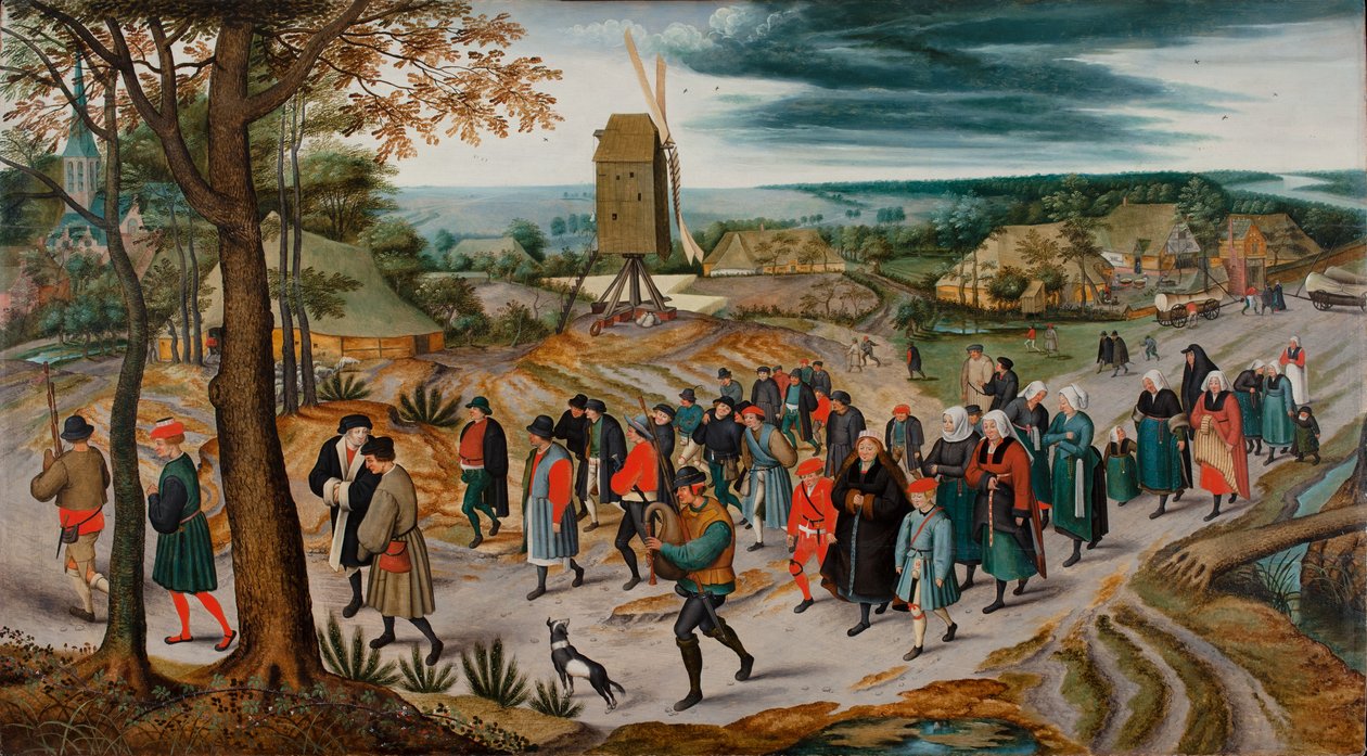 De huwelijksstoet door Pieter Brueghel the Younger