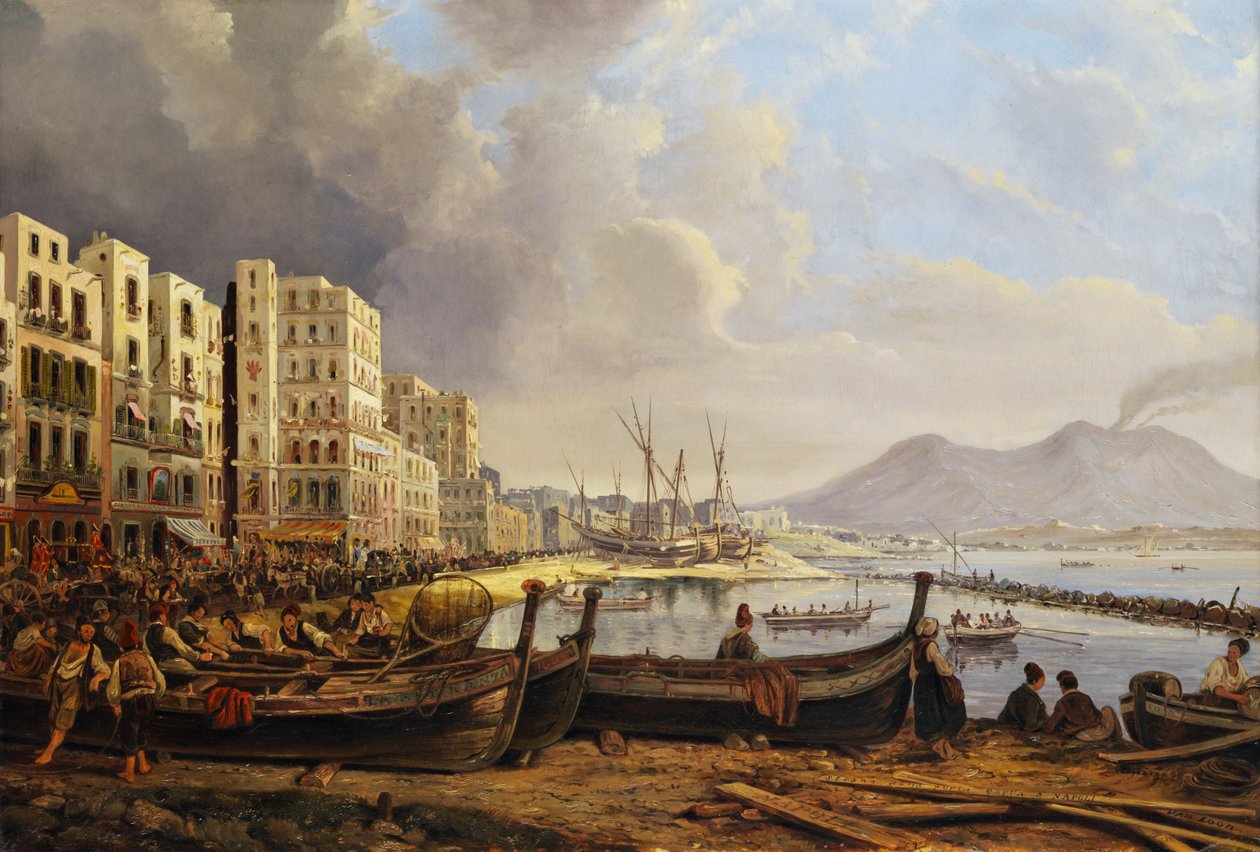 Strada della porta Capua in Napels door Pieter van Loon