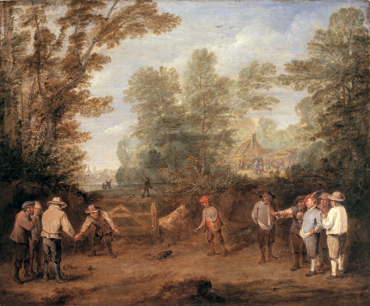 Een spelletje kegelen door Pieter Angillis
