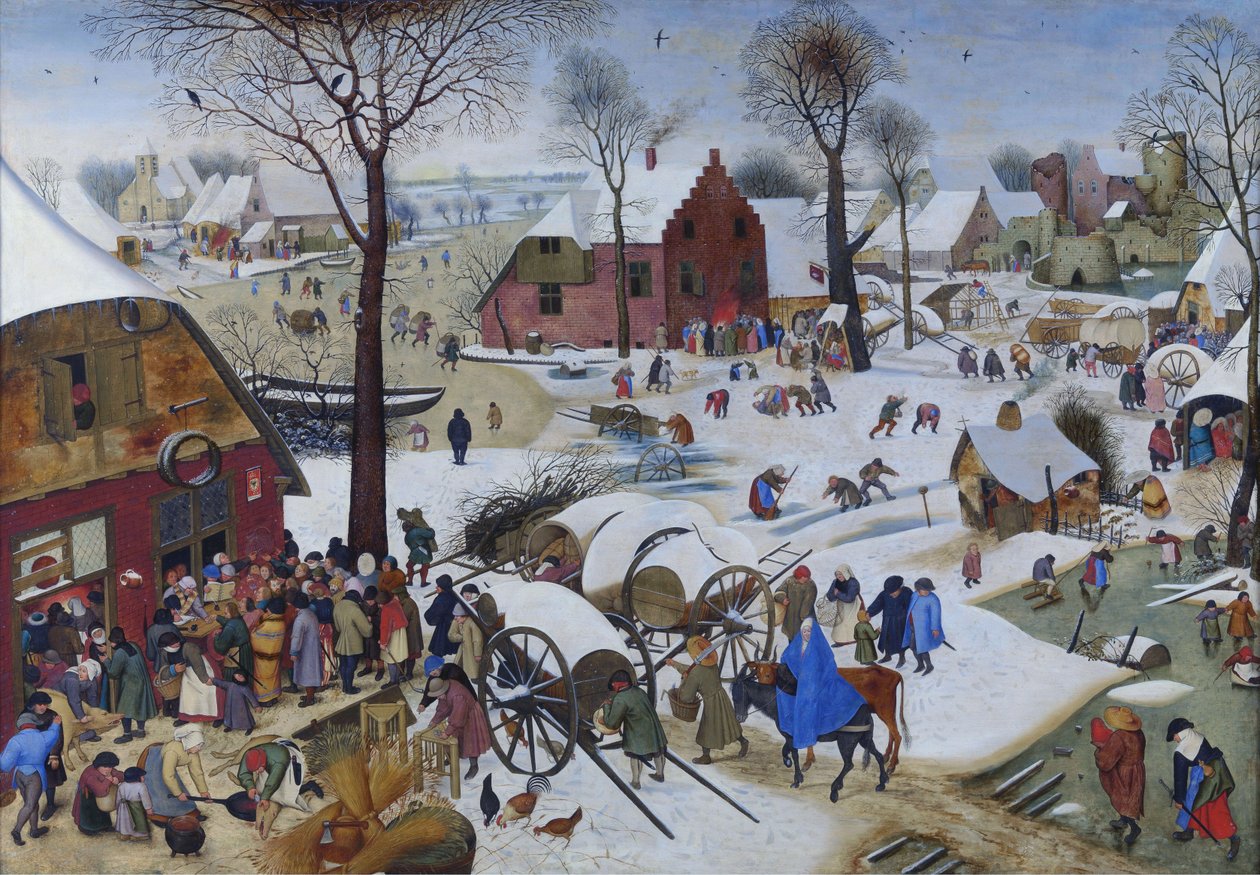De volkstelling in Bethlehem door Pieter Breughel the Younger