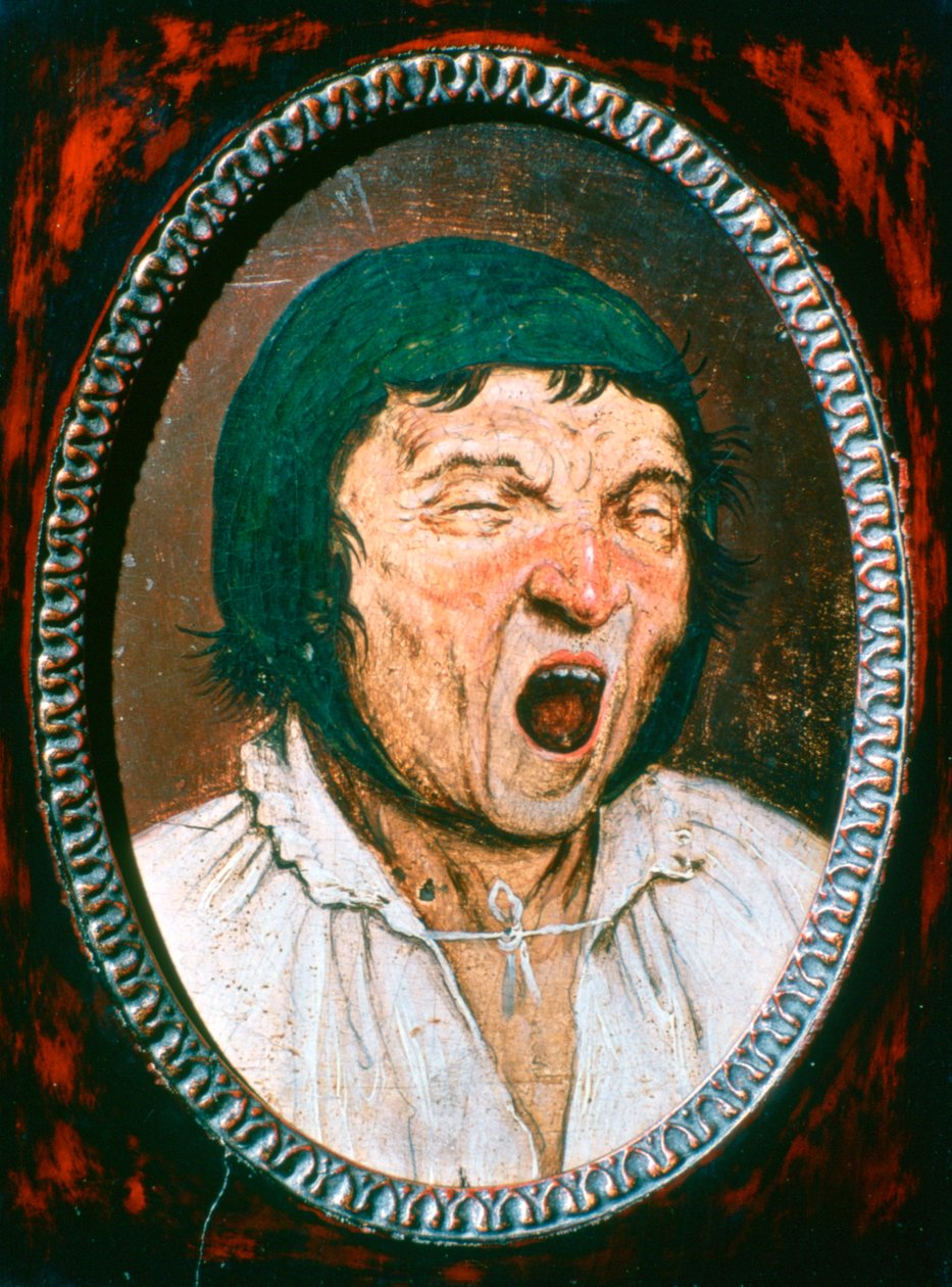 Man geeuwend, ca. 1545-1569 door Pieter Bruegel the Elder