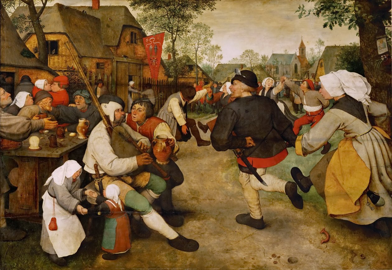 Duits: Bauerntanz De boerendans door Pieter Brueghel the Elder