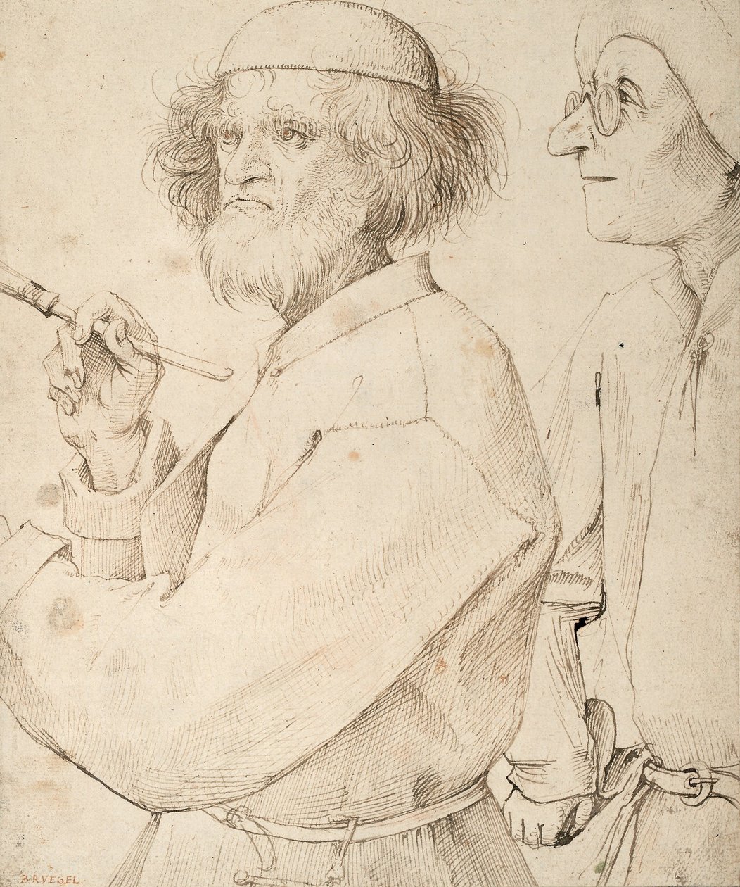 De schilder en de koper door Pieter Brueghel the Elder