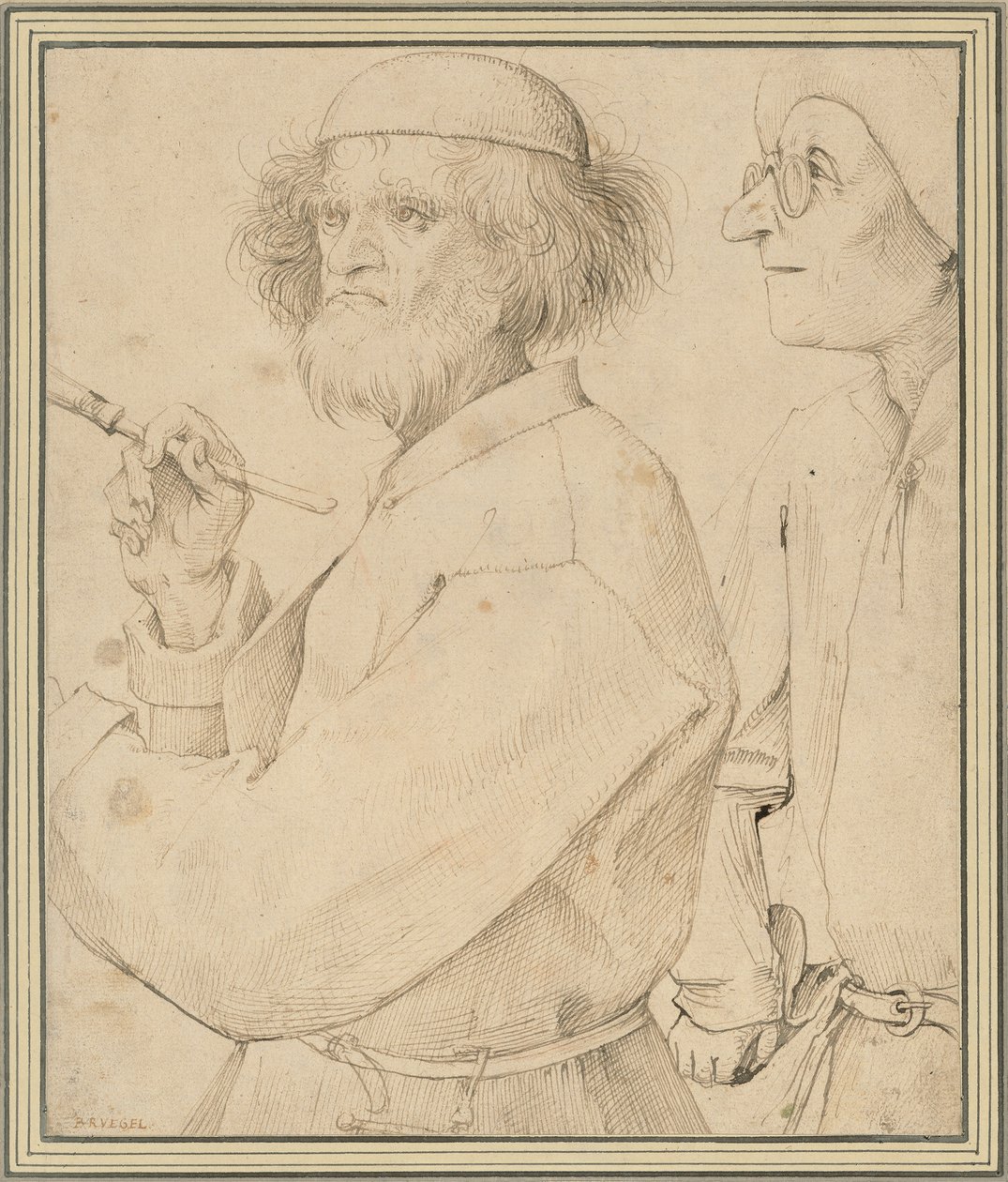 De schilder en de koper door Pieter Brueghel the Elder
