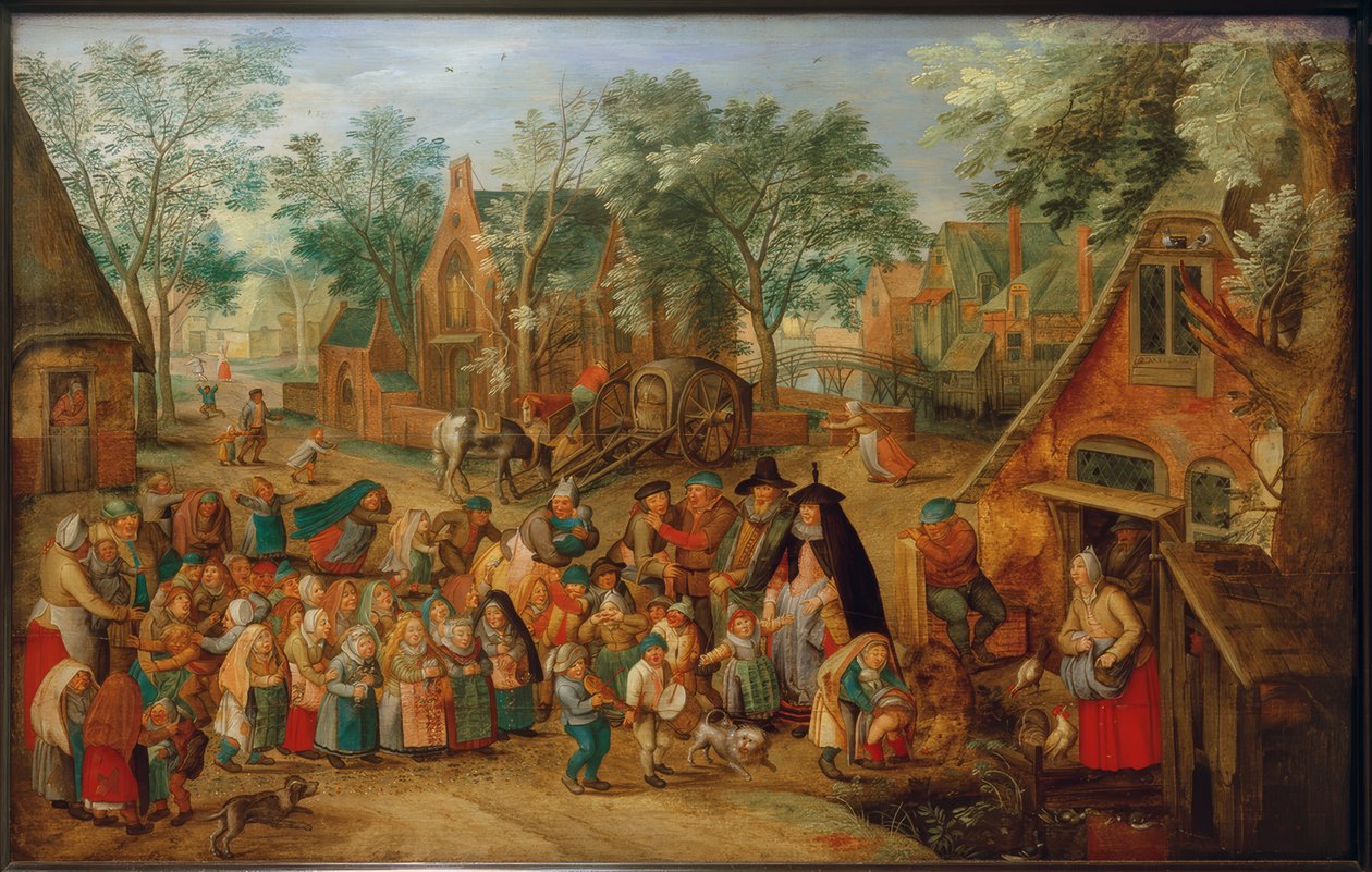 Het Pinksterbruid-Spel door Pieter Brueghel the Younger