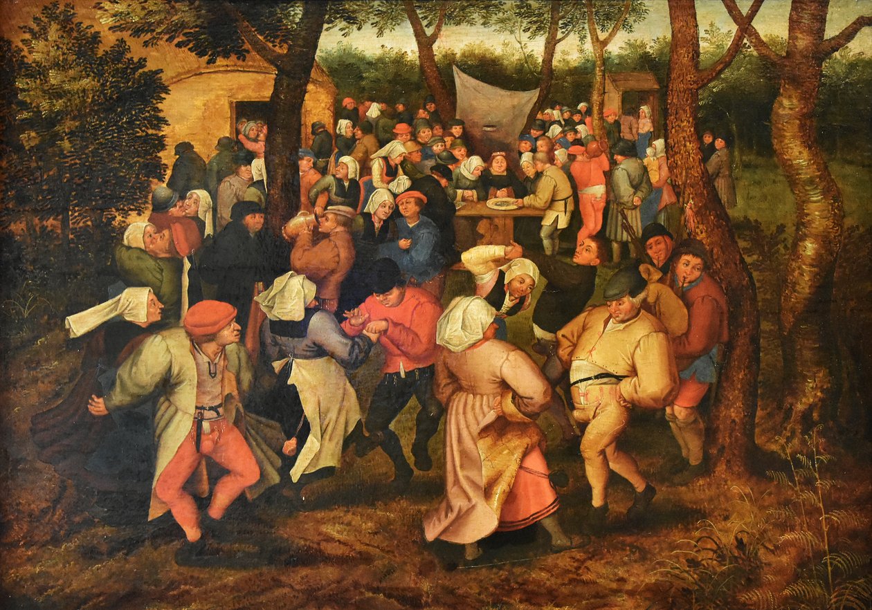Dutch: Boerenbruiloft Peasant Wedding Dance door Pieter Brueghel the Younger