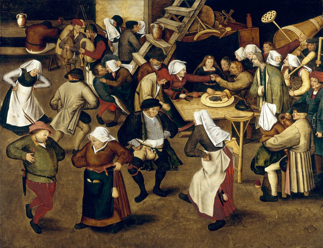 Boerenbruiloft door Pieter Brueghel the Younger