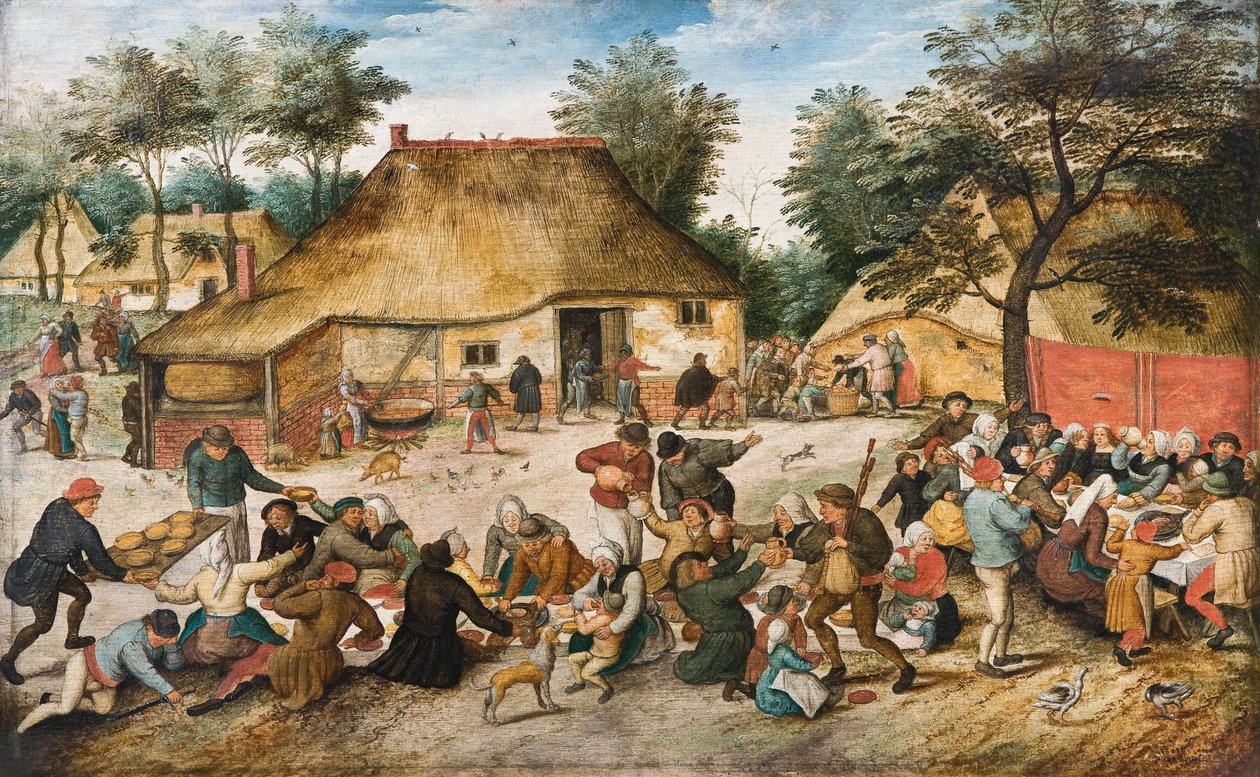 De boerenbruiloft door Pieter Brueghel the Younger
