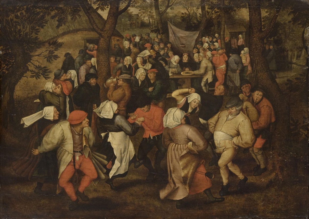 De huwelijksdans door Pieter Brueghel the Younger