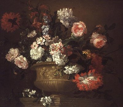 Stilleven van Bloemen in een Urn door Pieter Casteels