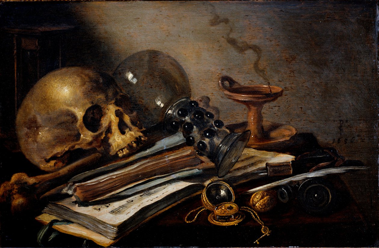 Stilleven, ijdelheid door Pieter Claesz